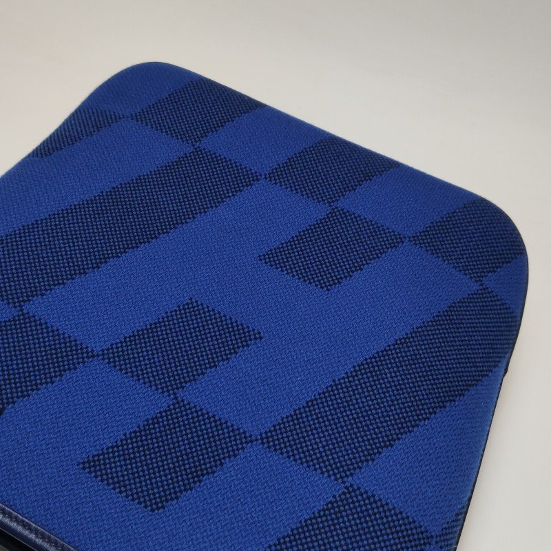 Hermes Cabas Hen Biais27單肩包Swift牛皮帆布73寶石藍藍色89黑色Z刻-18