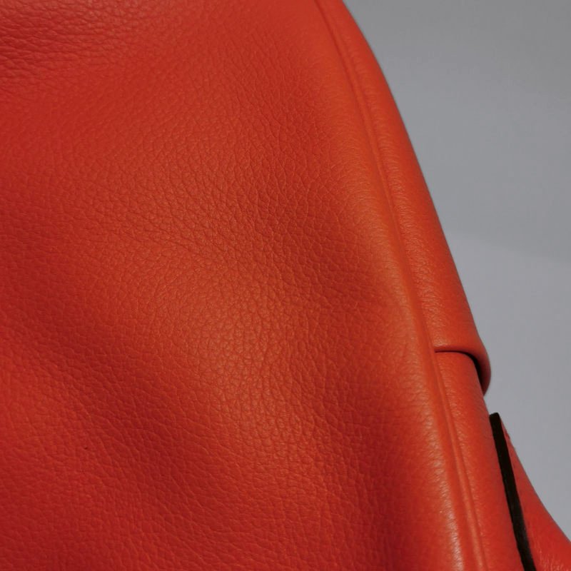 Hermes Lindy26純色旋扣單肩包Swift牛皮銀扣9J火焰橘X刻-10
