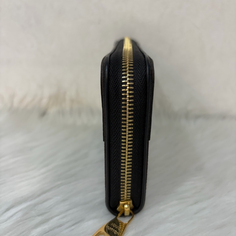 LV M61188 原花老花皮格包邊拉鍊長夾 長夾 皮夾 錢包 銀包-1