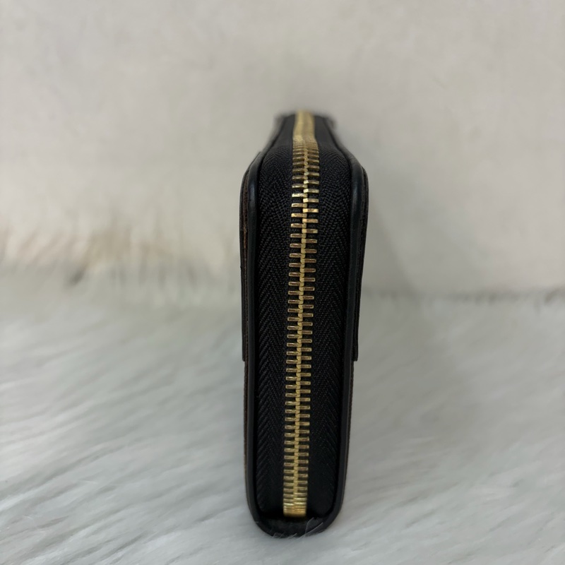 LV M61188 原花老花皮格包邊拉鍊長夾 長夾 皮夾 錢包 銀包-3