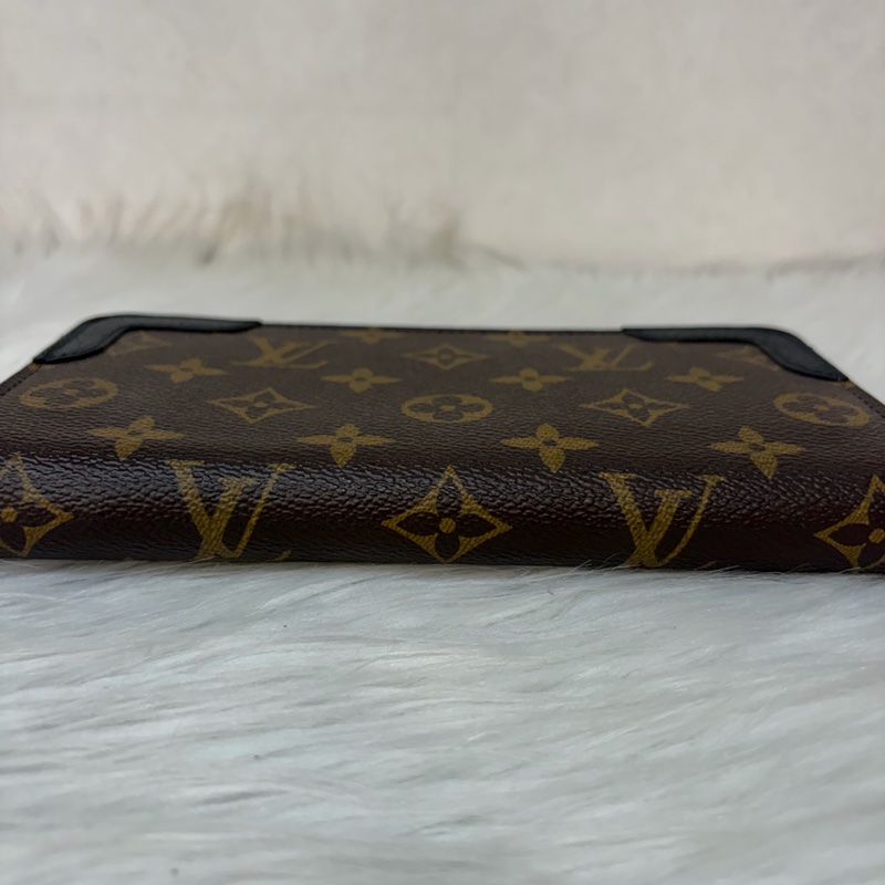 LV M61188 原花老花皮格包邊拉鍊長夾 長夾 皮夾 錢包 銀包-4