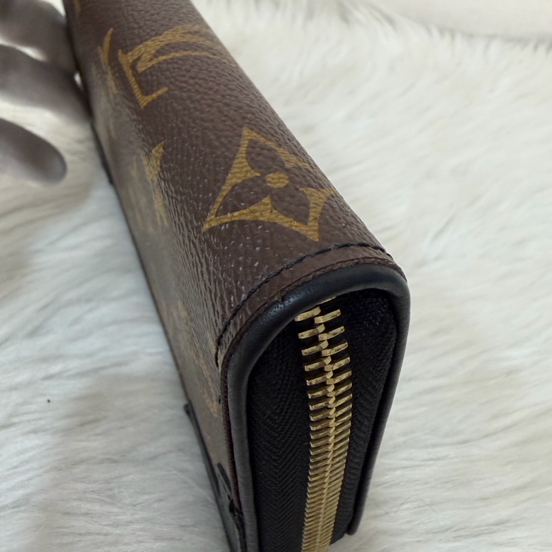 LV M61188 原花老花皮格包邊拉鍊長夾 長夾 皮夾 錢包 銀包-9