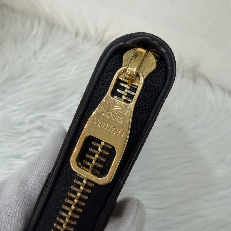 LV M61188 原花老花皮格包邊拉鍊長夾 長夾 皮夾 錢包 銀包-20