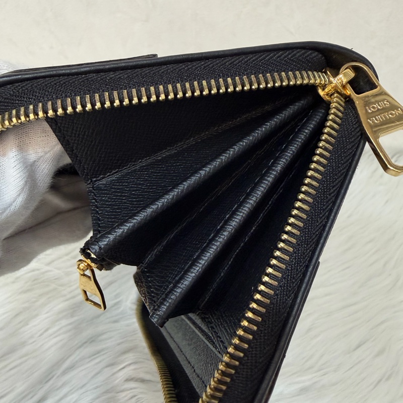 LV M61188 原花老花皮格包邊拉鍊長夾 長夾 皮夾 錢包 銀包-23