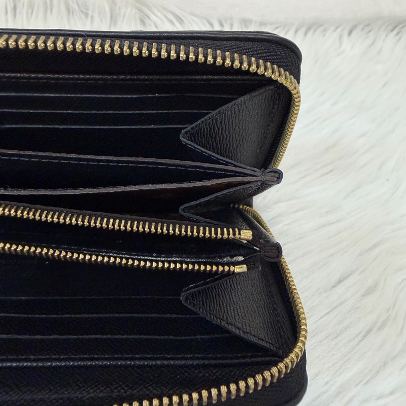 LV M61188 原花老花皮格包邊拉鍊長夾 長夾 皮夾 錢包 銀包-25