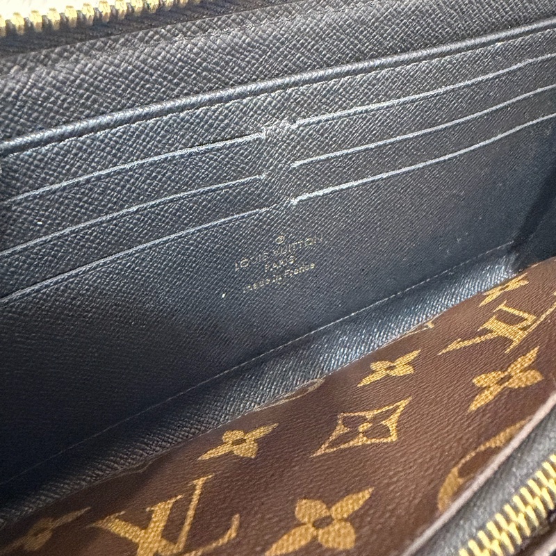 LV M61188 原花老花皮格包邊拉鍊長夾 長夾 皮夾 錢包 銀包-31