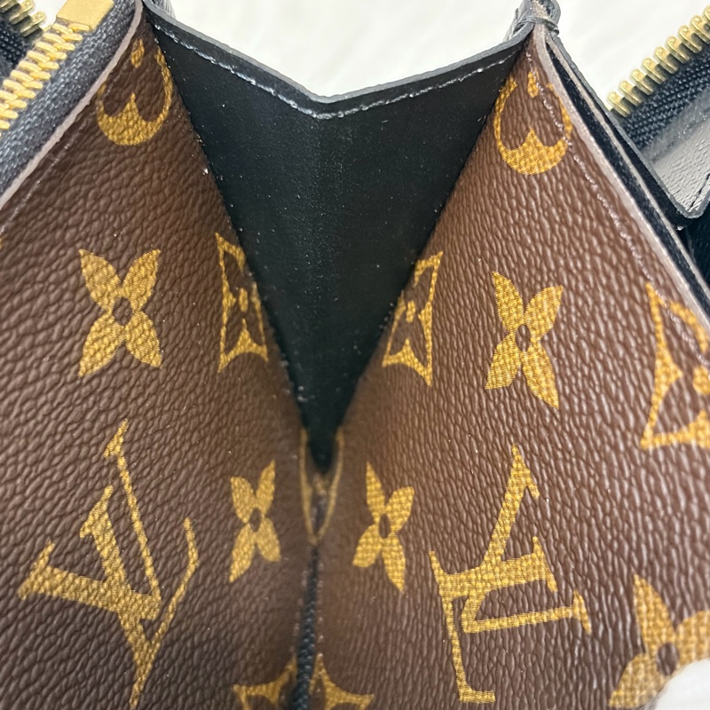 LV M61188 原花老花皮格包邊拉鍊長夾 長夾 皮夾 錢包 銀包-37