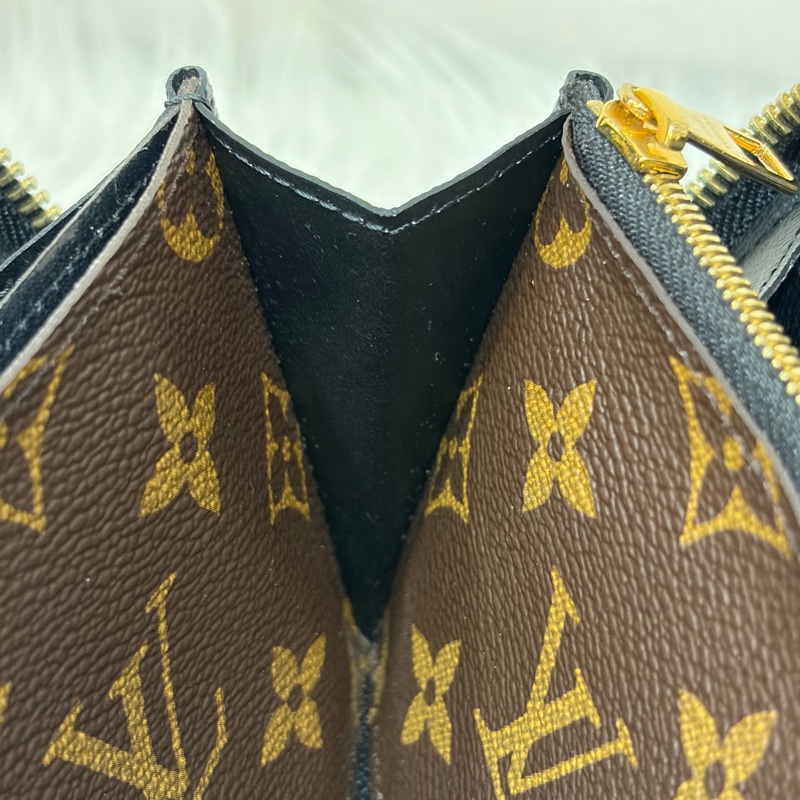 LV M61188 原花老花皮格包邊拉鍊長夾 長夾 皮夾 錢包 銀包-38