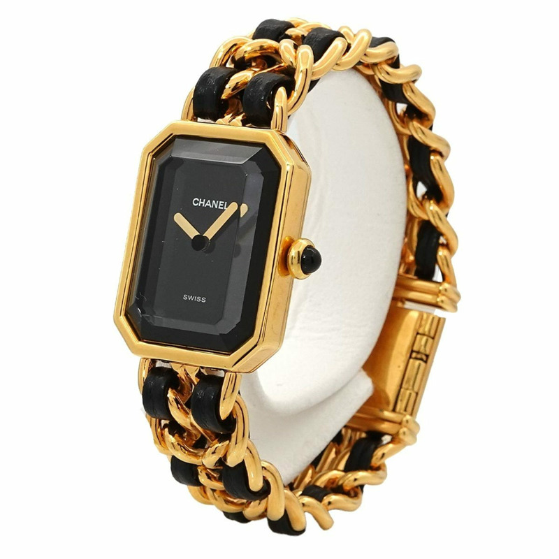 香奈兒 Premiere S 碼 H0001 女士腕錶 黑色金石英錶-1