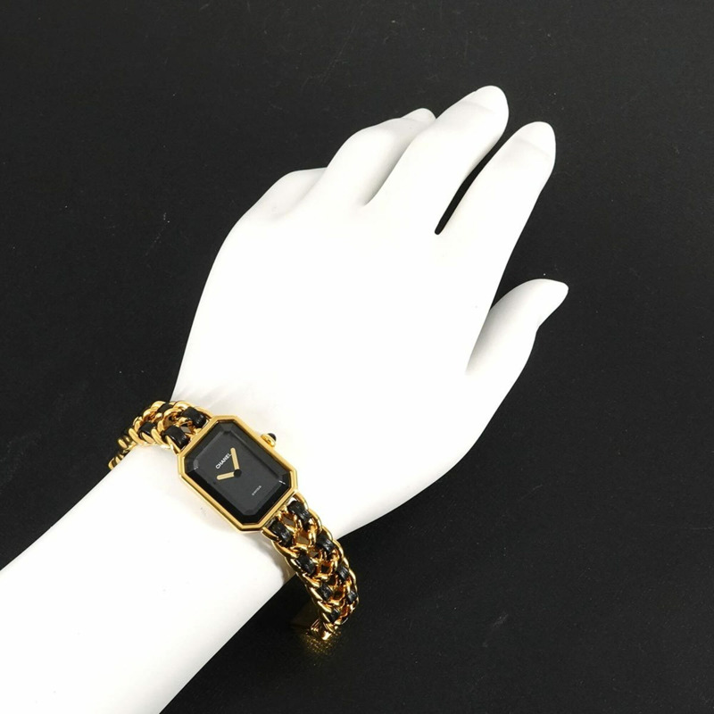 香奈兒 Premiere S 碼 H0001 女士腕錶 黑色金石英錶-2