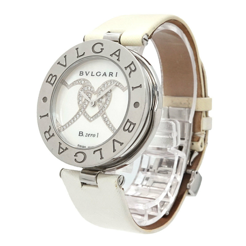 寶格麗 BVLGARI B-zero 1 雙心 BZ35S 女士腕錶 鑽石 白色錶殼 石英錶-2