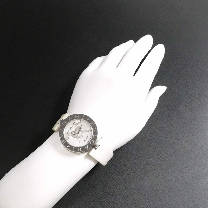 寶格麗 BVLGARI B-zero 1 雙心 BZ35S 女士腕錶 鑽石 白色錶殼 石英錶-3