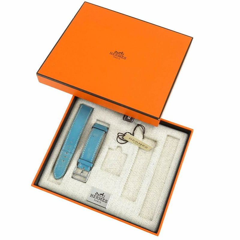 愛馬仕 BE1 210 皮帶腕錶，女士白色石英錶-1