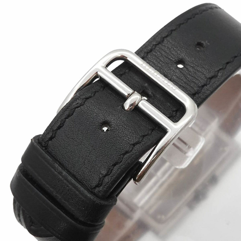 愛馬仕 BE1 210 皮帶腕錶，女士白色石英錶-7