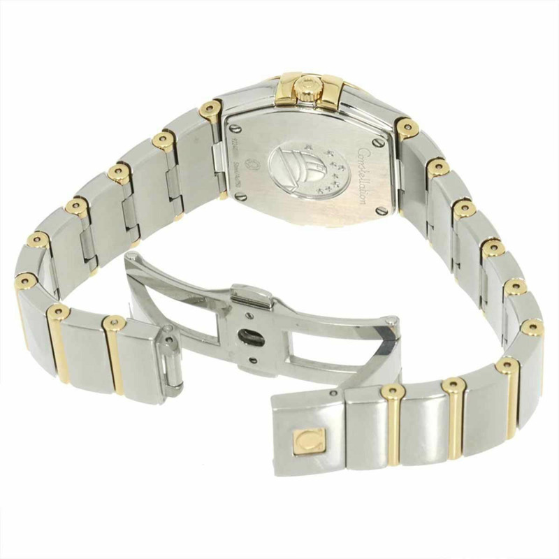 歐米茄星座系列雙色磨砂女錶 123 20 24 60 58 002 18K黃金石英錶-3