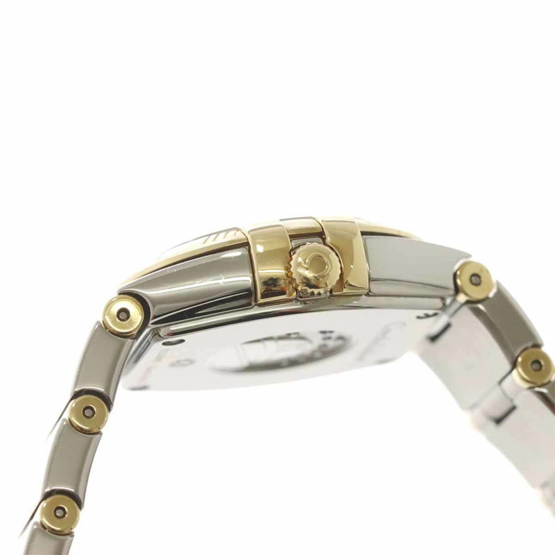 歐米茄星座系列雙色磨砂女錶 123 20 24 60 58 002 18K黃金石英錶-4