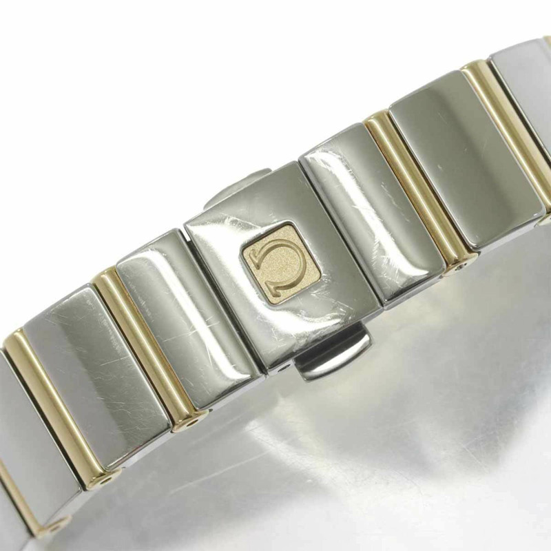 歐米茄星座系列雙色磨砂女錶 123 20 24 60 58 002 18K黃金石英錶-5