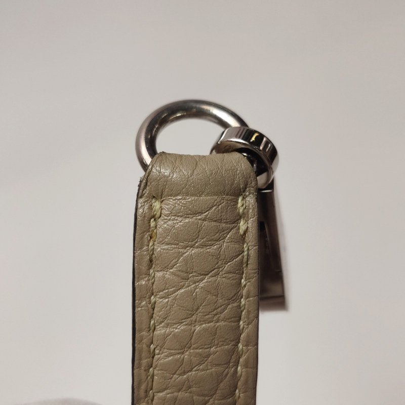 Hermes Kelly凱莉包35純色旋扣手提單肩包Togo牛皮銀扣S2風衣灰-12