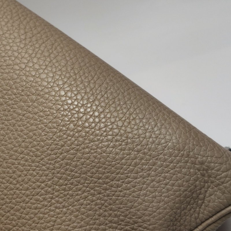 Hermes Kelly凱莉包35純色旋扣手提單肩包Togo牛皮銀扣S2風衣灰-19