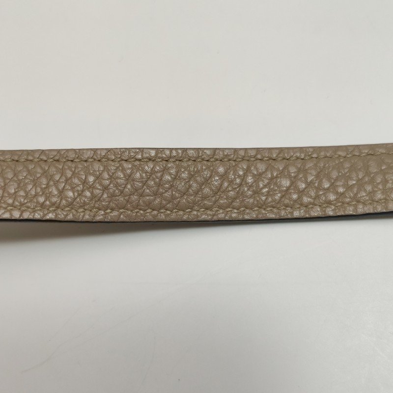 Hermes Kelly凱莉包35純色旋扣手提單肩包Togo牛皮銀扣S2風衣灰-25