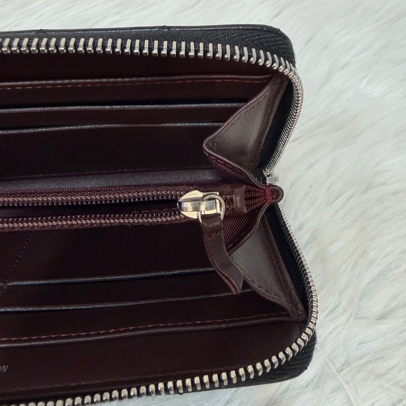 CHANEL A50097 黑羊皮菱格紋銀釦 零錢 發財 長夾 皮夾-29