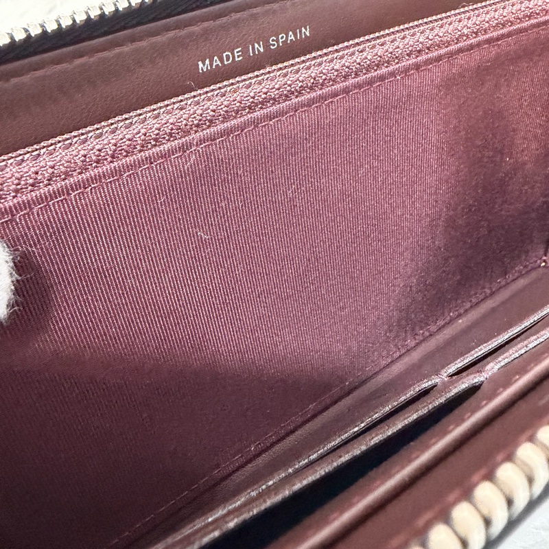 CHANEL A50097 黑羊皮菱格紋銀釦 零錢 發財 長夾 皮夾-42