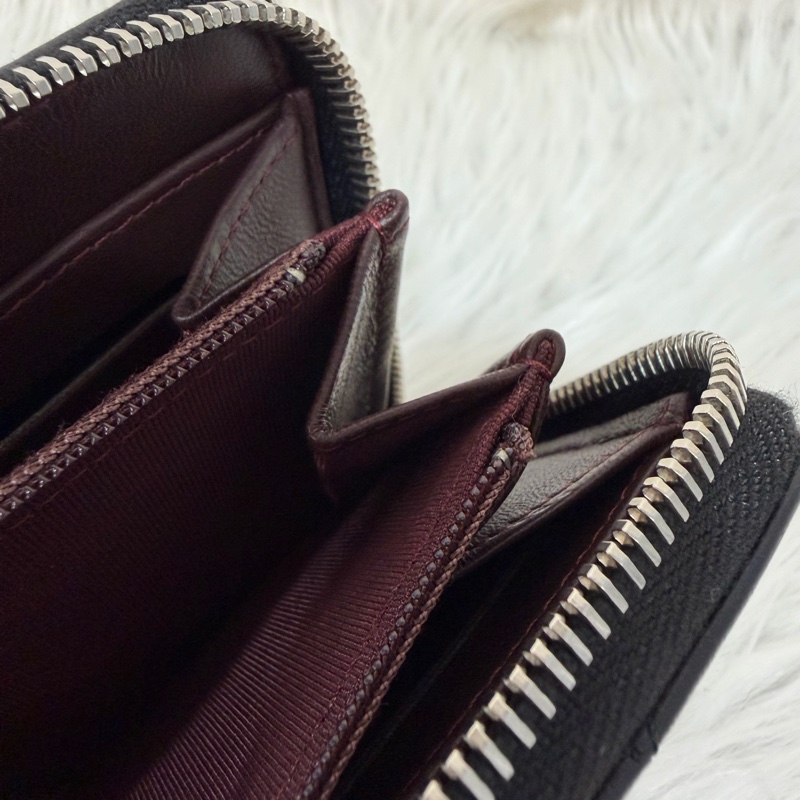 CHANEL A50097 黑羊皮菱格紋銀釦 零錢 發財 長夾 皮夾-47