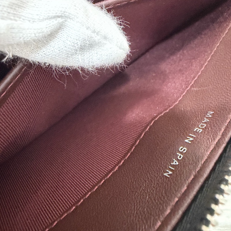 CHANEL A50097 黑羊皮菱格紋銀釦 零錢 發財 長夾 皮夾-48