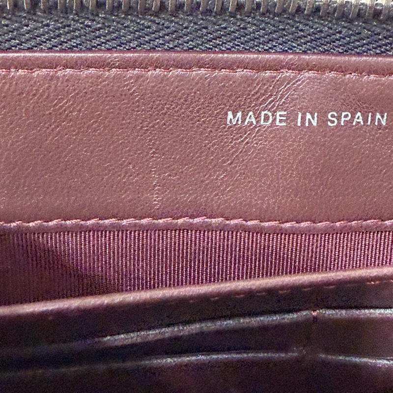 CHANEL A50097 黑羊皮菱格紋銀釦 零錢 發財 長夾 皮夾-50