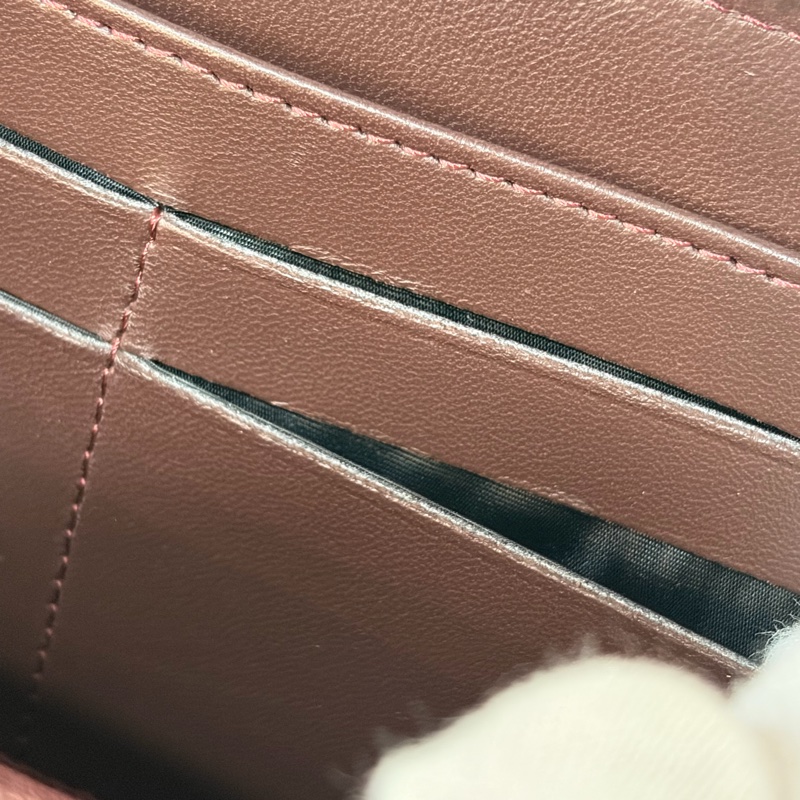 CHANEL A50097 黑羊皮菱格紋銀釦 零錢 發財 長夾 皮夾-60