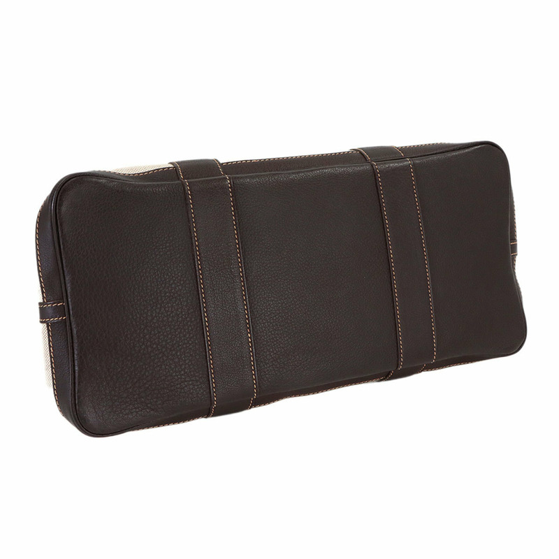 愛馬仕 Garden 36 PM 手提包,H 帆布皮革,天然栗色,□H 印記,銀色五金,派對款-3