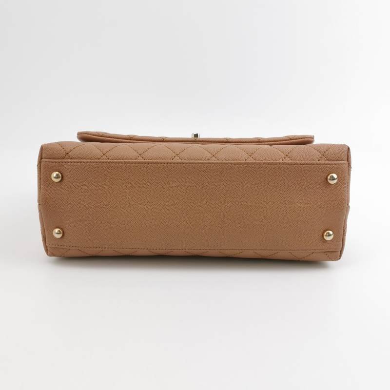 Chanel Coco Handle大號牛皮蜥蜴皮菱格絎縫優雅手柄單肩包-5