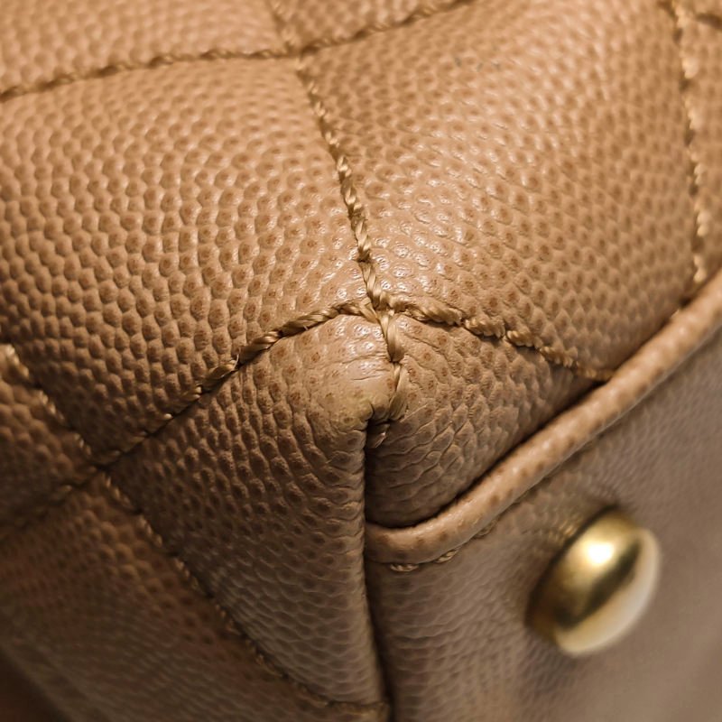 Chanel Coco Handle大號牛皮蜥蜴皮菱格絎縫優雅手柄單肩包-14