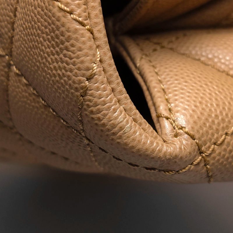 Chanel Coco Handle大號牛皮蜥蜴皮菱格絎縫優雅手柄單肩包-17