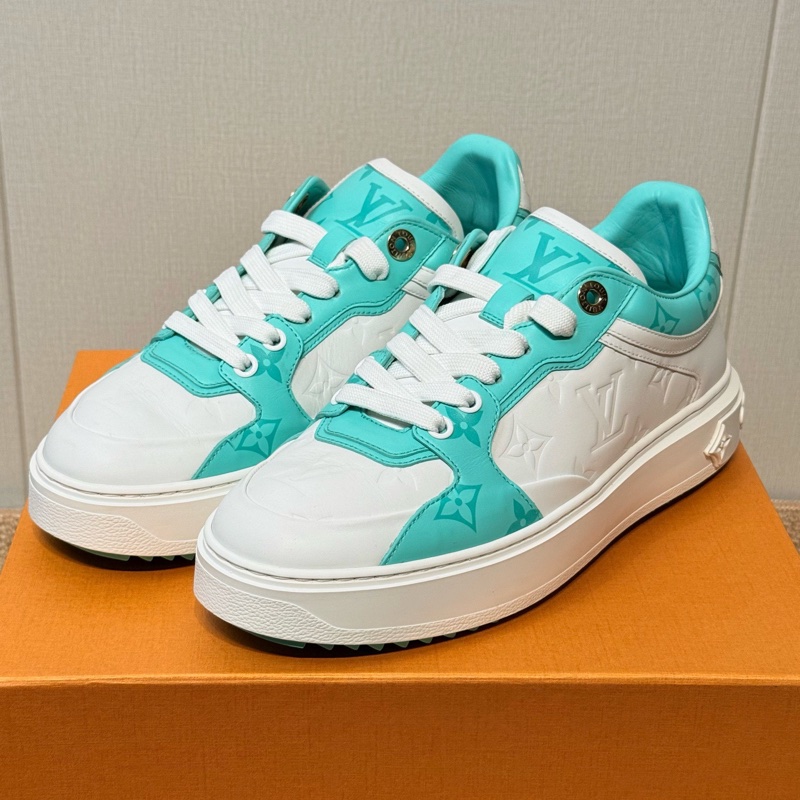 LV 路易威登 Time Out 薄荷綠女款 老花壓紋運動板鞋-0