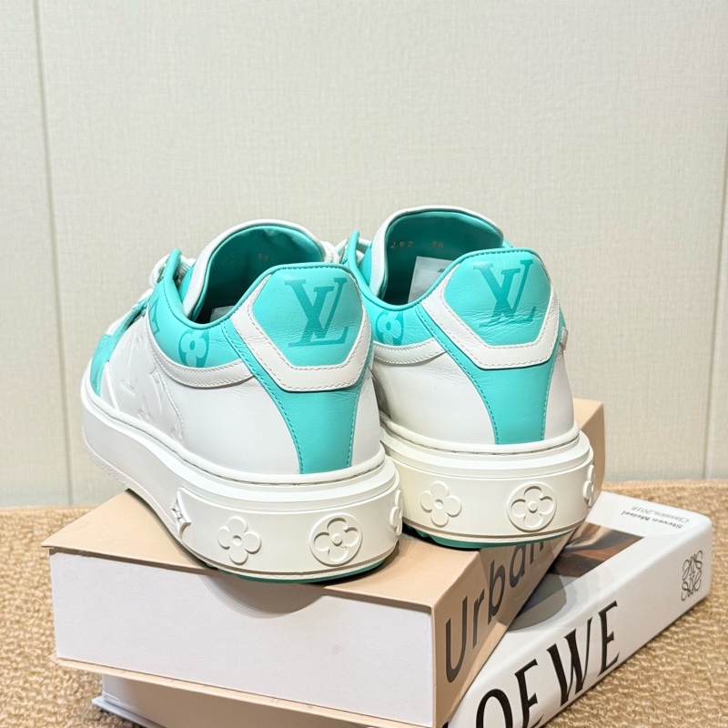 LV 路易威登 Time Out 薄荷綠女款 老花壓紋運動板鞋-7