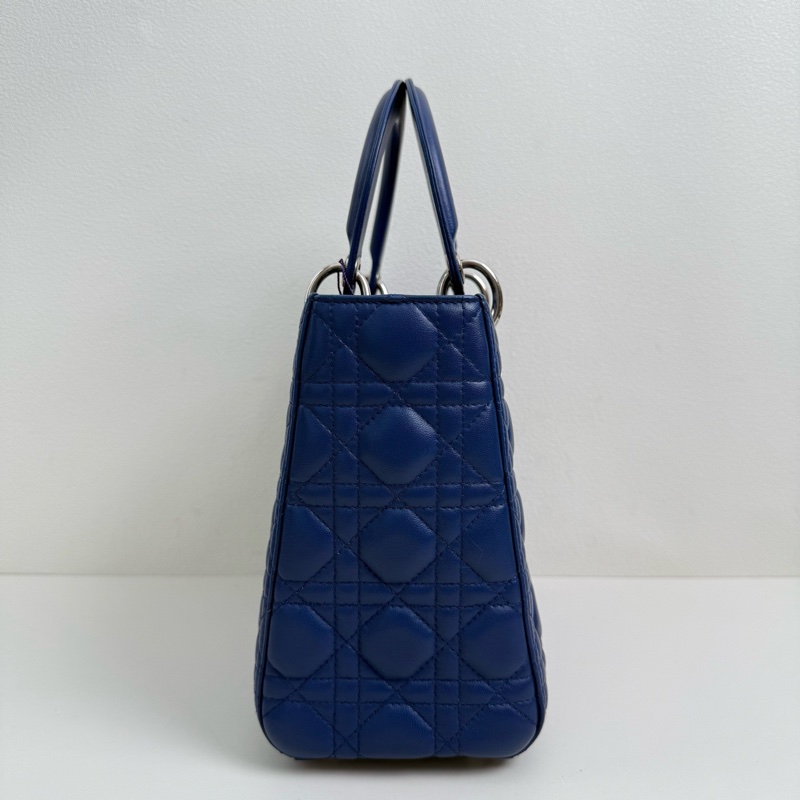 Dior/迪奧 Lady Dior中號 5格 藍色-3