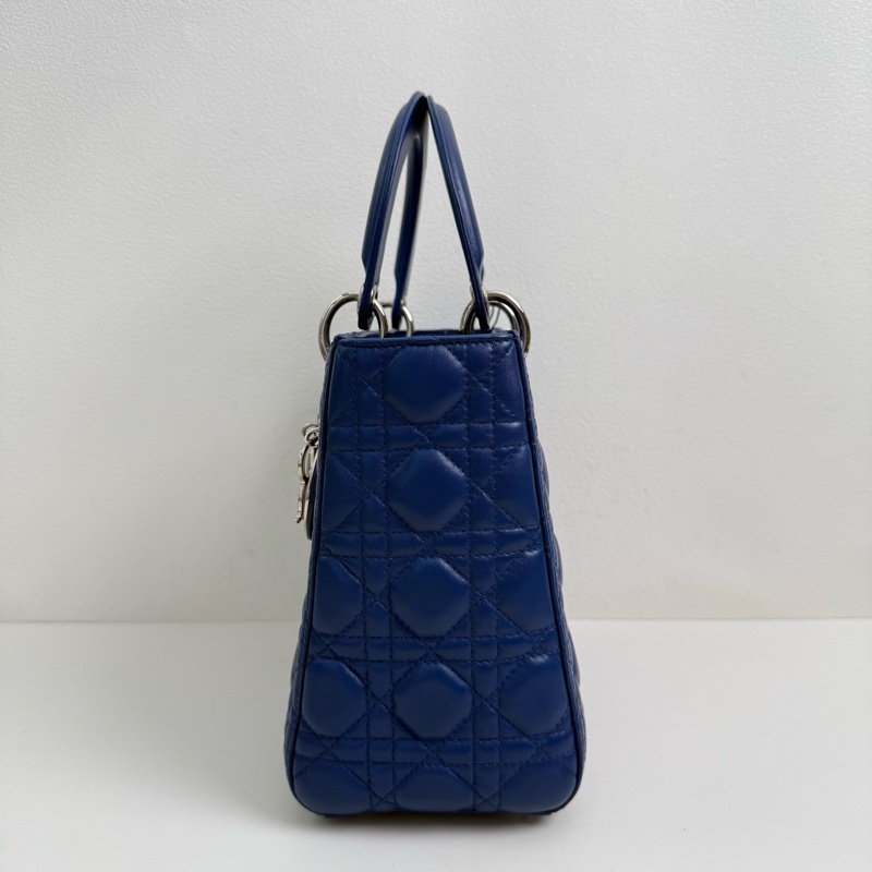 Dior/迪奧 Lady Dior中號 5格 藍色-4