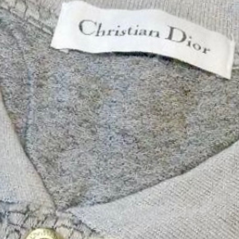 DIOR極新 CD字母圖案灰色短袖polo衫-14