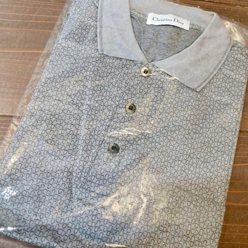 DIOR極新 CD字母圖案灰色短袖polo衫-28