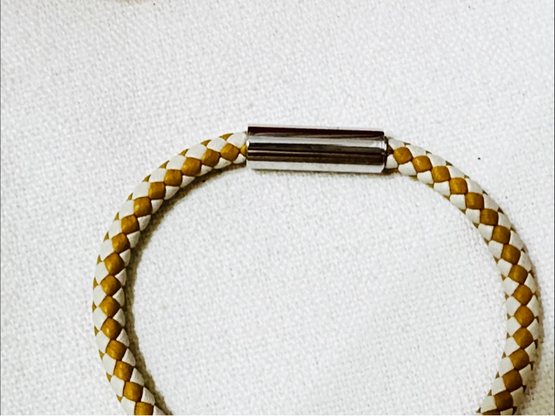 HERMES愛馬仕編織手圈 皮革手環 義大利製 全新未用-3