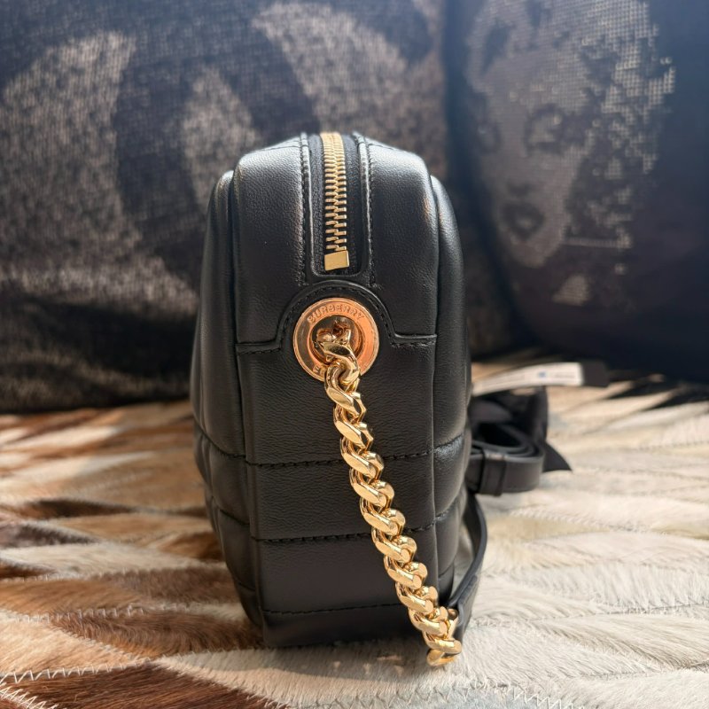 BURBERRY 縫線相機包 小 黑 全新-3