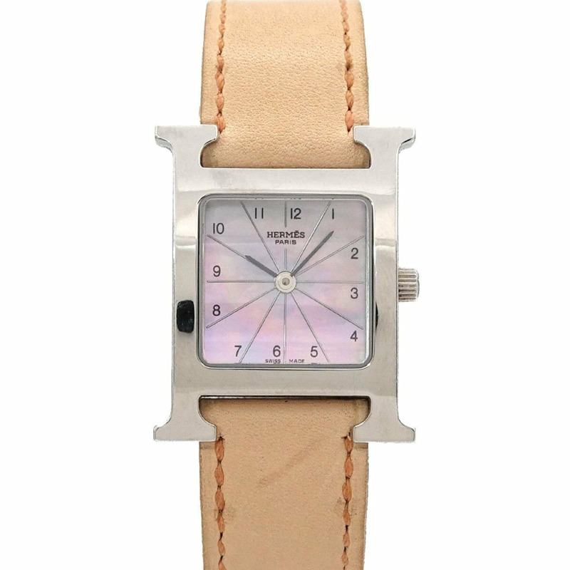 愛馬仕 H-Watch HH1 210 女士腕錶 粉紅錶殼石英錶-0