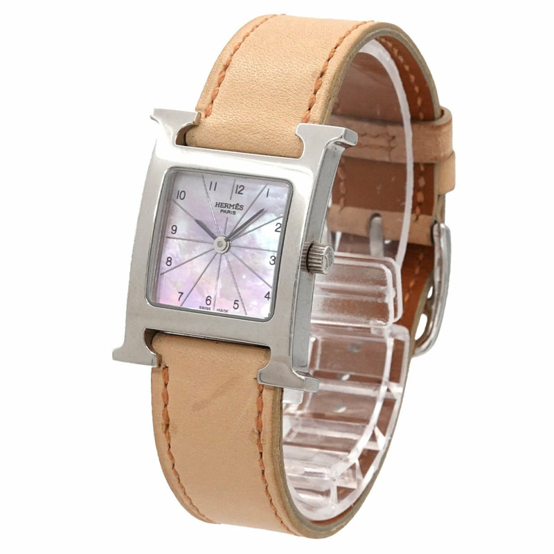 愛馬仕 H-Watch HH1 210 女士腕錶 粉紅錶殼石英錶-1