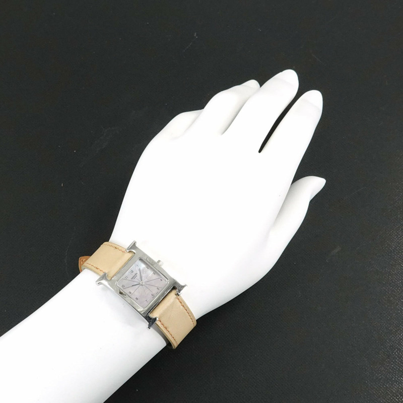 愛馬仕 H-Watch HH1 210 女士腕錶 粉紅錶殼石英錶-2