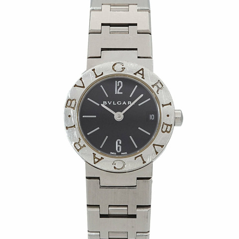 寶格麗 BB23SS 女士腕錶，日期顯示，黑色石英錶