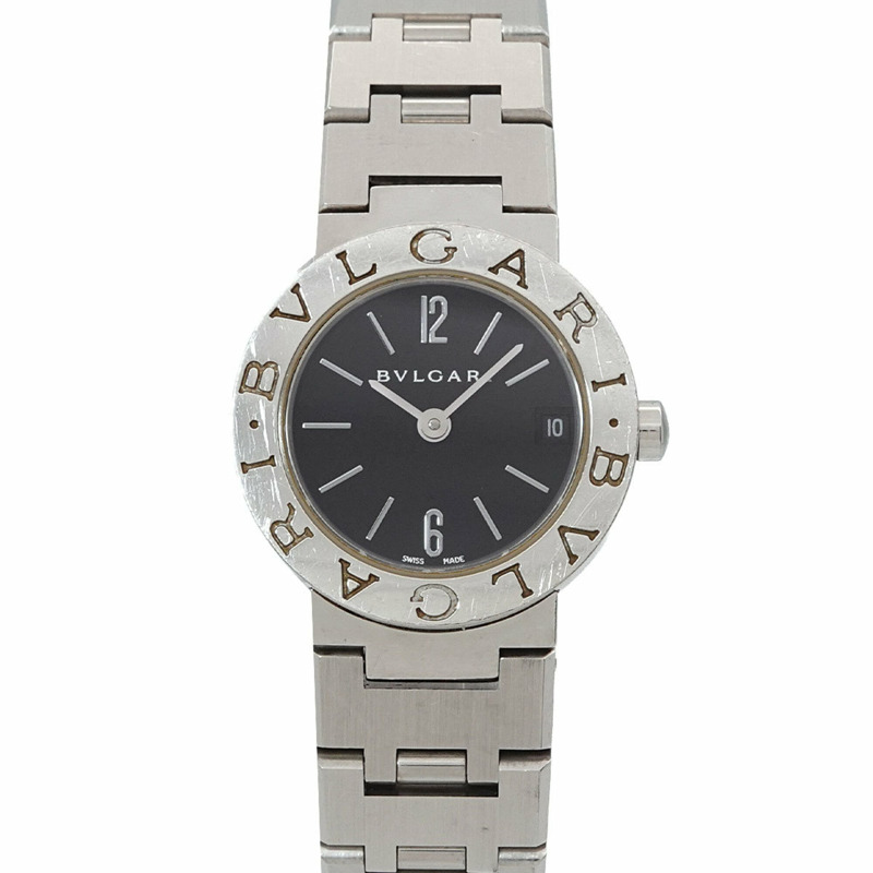 寶格麗 BB23SS 女士腕錶,日期顯示,黑色石英錶-0