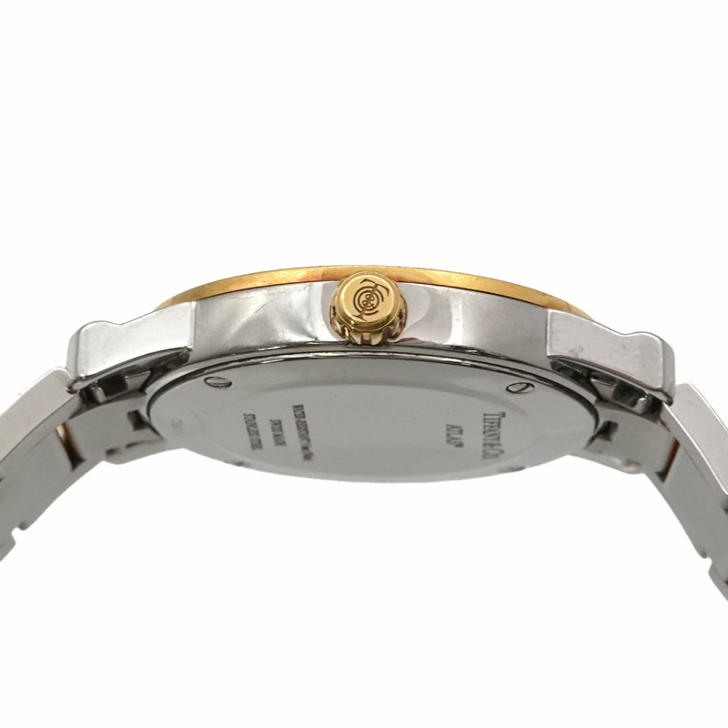 Tiffany & Co.) Atlas Dome Combination Z1830 11 15A21A00A 女士腕錶，日期顯示，銀色，石英錶-5