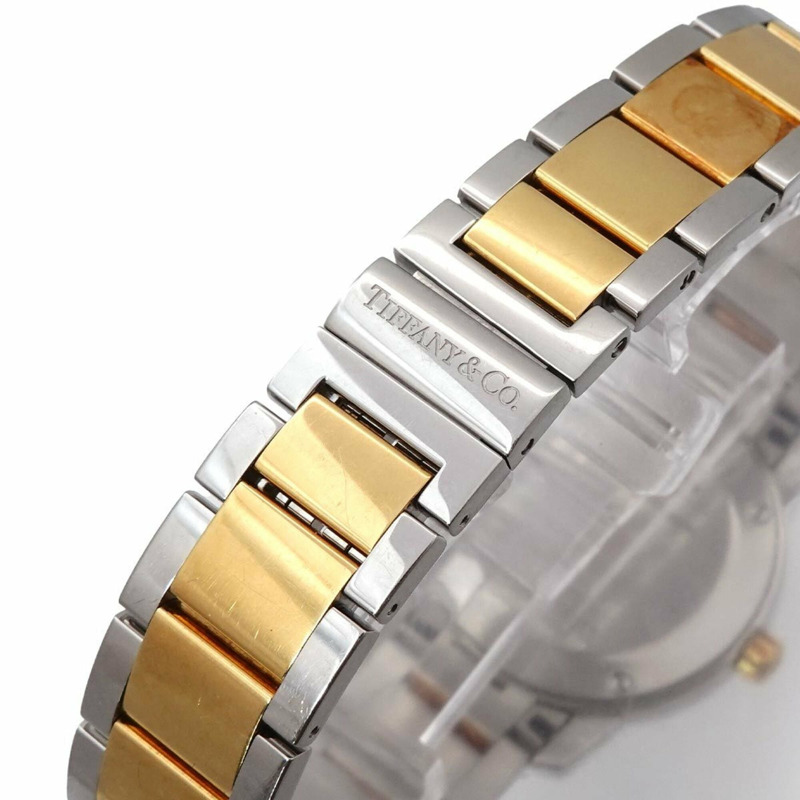 Tiffany & Co.) Atlas Dome Combination Z1830 11 15A21A00A 女士腕錶，日期顯示，銀色，石英錶-6