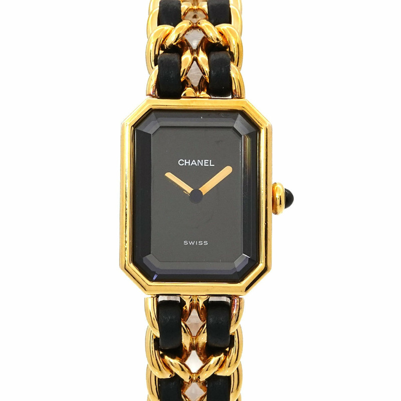 香奈兒 Premiere H0001 女士腕錶，M 碼，黑色和金色，石英機芯。-0